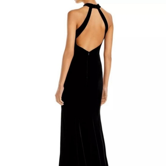 NWT retired aqua bloomingdale’s exclusive maxi dress with cut out back & slit - Picture 4 of 10